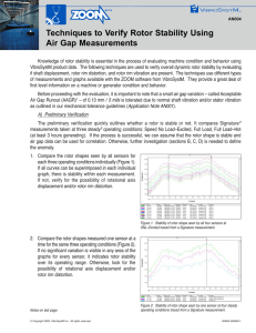 Techniques to Verify Rotor Stability Using Air Gap Measurements