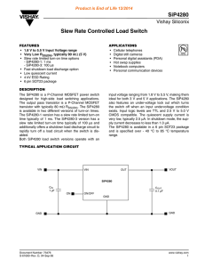 SiP4280 Slew Rate Controlled Load Switch