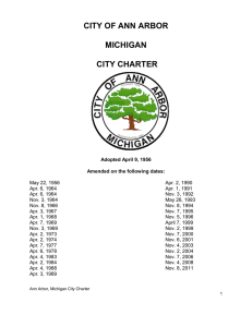 city of ann arbor michigan city charter