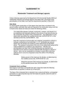 Wastewater Treatment And Storage Lagoons