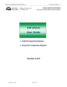 VIP eForm Quick Reference Guide The VIP eForm User Guide