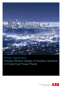 Energy Efficiency for Power Plant Auxiliaries