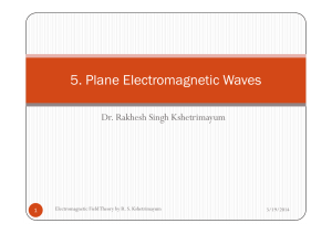 5. Plane Electromagnetic Waves