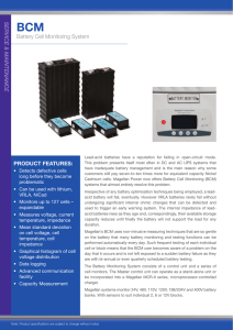 Battery Cell Monitoring System Brochure
