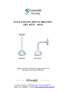wall/ceiling mount bracket art. 40732 – 40734