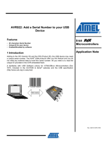 AVR922: Add a Serial Number to your USB Device