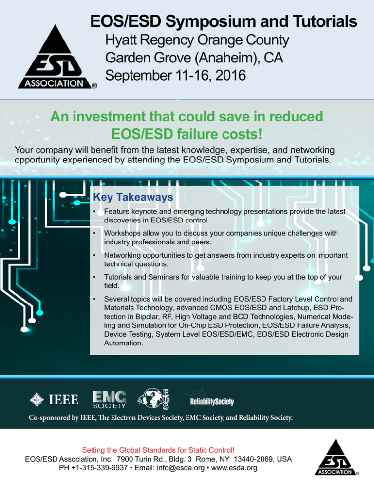 EOS/ESD Symposium and Tutorials