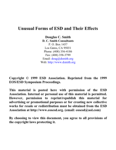 Unusual Forms of ESD and Their Effects