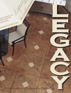 Decorative Concrete Catalog - Legacy Decorative Concrete