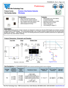 FR2 Datasheet - Thin Film Technology Corp.