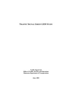 traffic signal green led study - Minnesota Department of Transportation