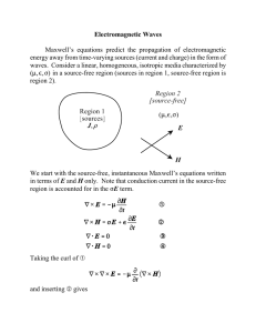 Electromagnetic Waves Maxwell`s equations predict the propagation