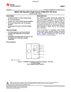 LM2433 220V Monolithic Single Channel 16