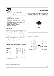 OVERVOLTAGE AND OVERCURRENT PROTECTION FOR