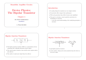 Device Physics: The Bipolar Transistor
