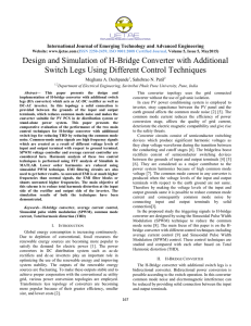 Design and Simulation of H-Bridge Converter with