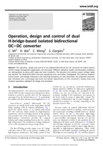 Operation, design and control of dual H-bridge