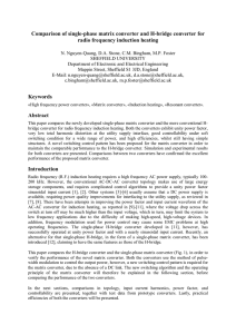 Comparison of single-phase matrix converter and H