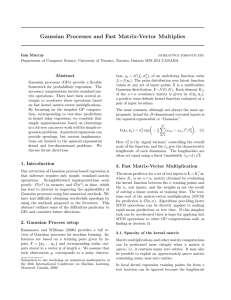 Gaussian Processes and Fast Matrix