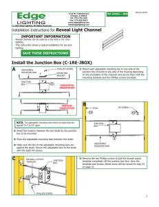 Install the Junction Box (C-1RE-JBOX)