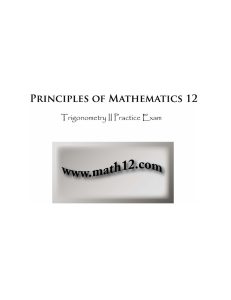 PM12 - Trig II Practice Exam