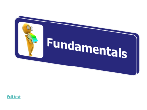 1 Fundamentals