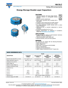 196 DLC Energy Storage Double Layer Capacitors