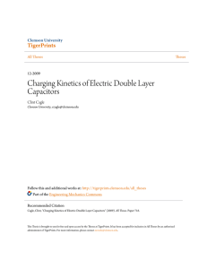 Charging Kinetics of Electric Double Layer Capacitors