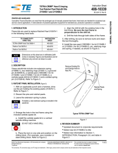 Instruction Sheet TETRA-CRIMP* Hand Crimping Tool Ratchet Pawl
