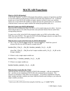 MATLAB Functions – Binghamton