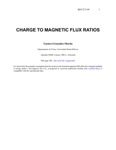 charge to magnetic flux ratios