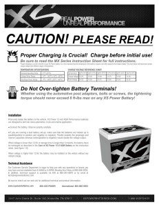 MX Series Battery Instructions