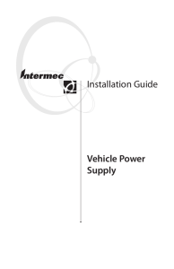 Vehicle Power Supply Installation Guide