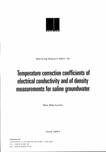 Temperature correction coefficients of electrical conductivity