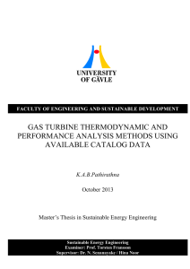 Gas Turbine Thermodynamic and Performance Analysis
