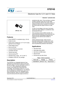 Electronic fuse for 3.3 V and 5 V lines