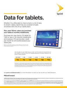 Data for tablets.