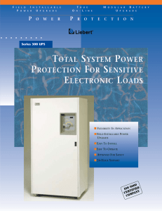 TOTAL SYSTEM POWER PROTECTION FOR SENSITIVE