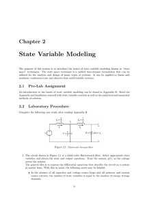 State Variable Modeling