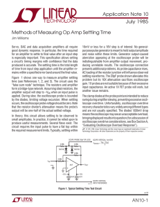 Methods for Measuring Op Amp Settling Time