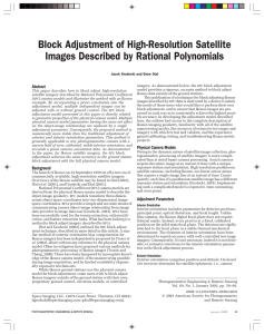 Block Adjustment of High-Resolution Satellite Images