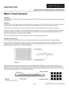Matrix Touch Screens