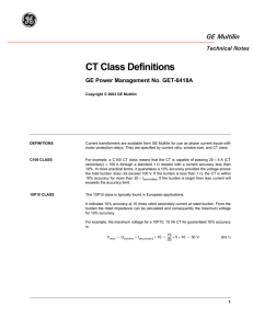 CT Class Definitions