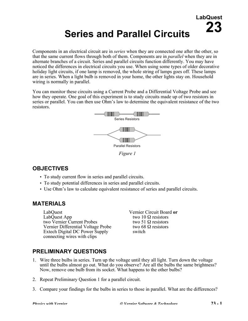 Series And Parallel Circuits Lab Summary Wiring Diagram