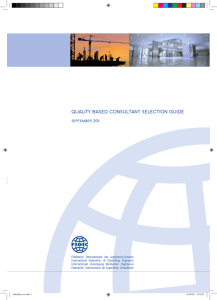 QUALITY BASED CONSULTANT SELECTION gUIDE - ACEC