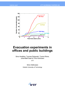 Experimental observations of evacuation situations