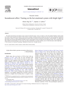 Incandescent affect: Turning on the hot emotional system with bright