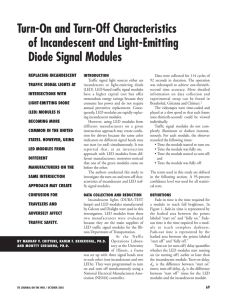 Turn-On and Turn-Off Characteristics of Incandescent and Light