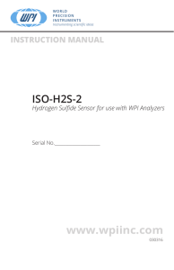 ISO-H2S-2 Instruction Manual - World Precision Instruments