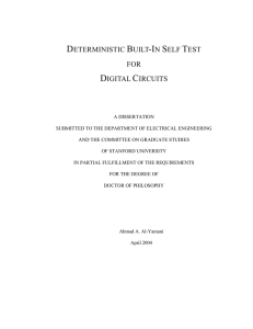 deterministic built-in self test for digital circuits